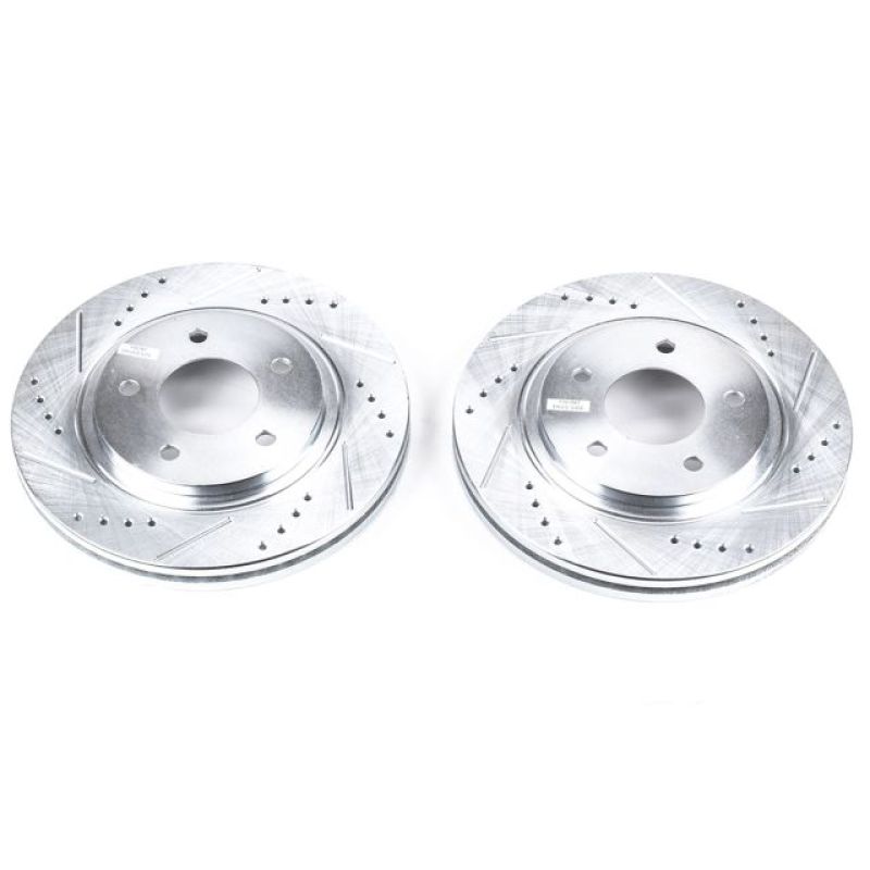 PSB Evolution Drill/Slot Rotor - Power Stop 95-96 Buick Regal Front Evolution Drilled & Slotted Rotors - Pair