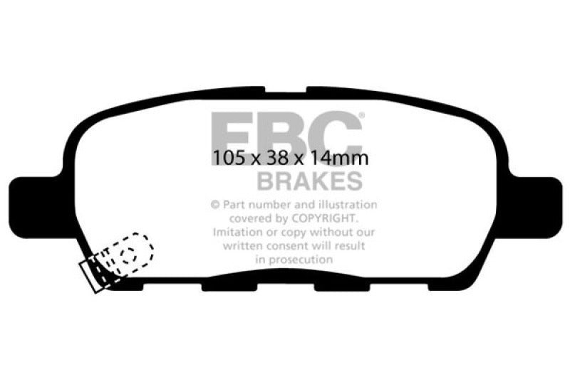 EBC Greenstuff Brake Pad Sets - EBC 02 Infiniti G35 3.5 w/o DCS Greenstuff Rear Brake Pads