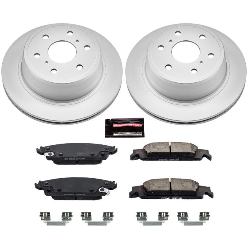 PSB Z17 Evolution Coated Kit - Power Stop 15-19 Cadillac Escalade Rear Z17 Evolution Geomet Coated Brake Kit