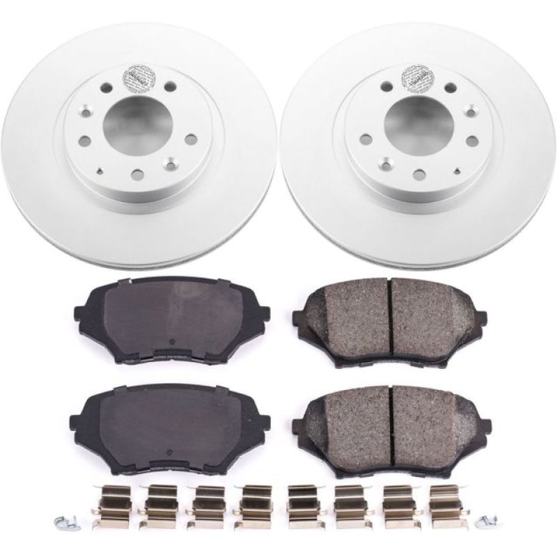 PSB Z17 Evolution Coated Kit - Power Stop 06-15 Mazda MX-5 Miata Front Z17 Evolution Geomet Coated Brake Kit