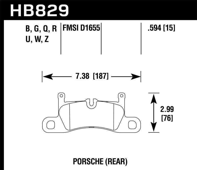 HAWK Ceramic Brake Pad Sets - Hawk 12-17 Porsche 911 Performance Ceramic Street Rear Brake Pads
