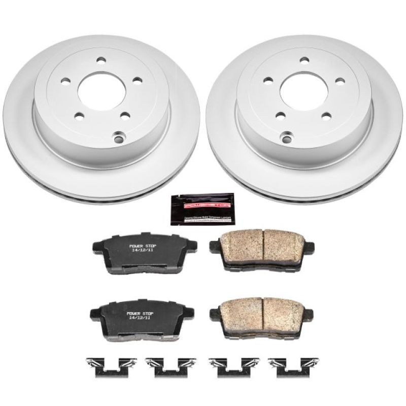 PSB Z17 Evolution Coated Kit - Power Stop 07-10 Ford Edge Rear Z17 Evolution Geomet Coated Brake Kit
