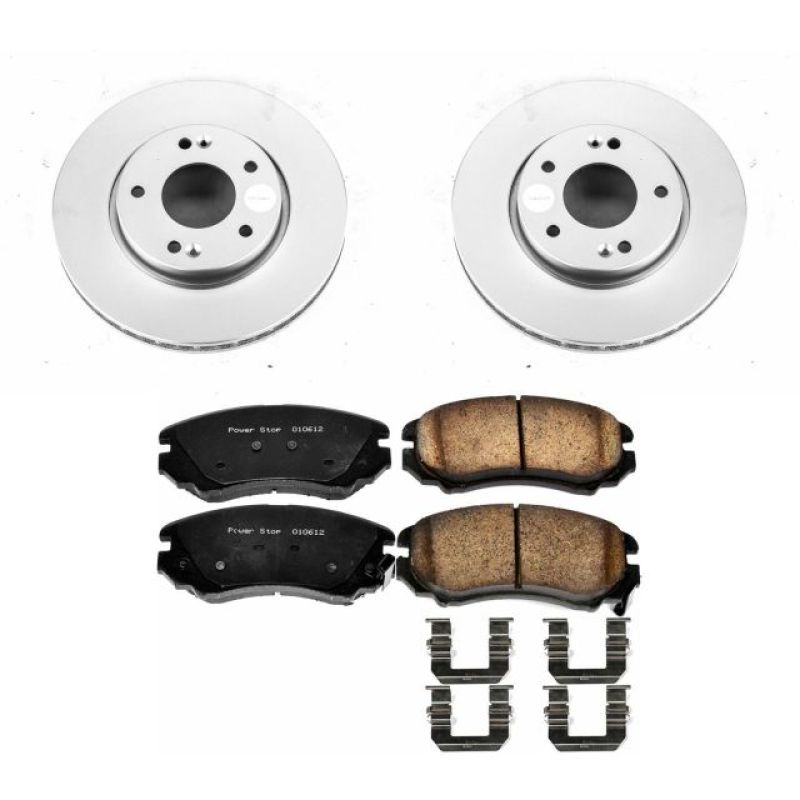 PSB Z17 Evolution Coated Kit - Power Stop 10-11 Kia Soul Front Z17 Evolution Geomet Coated Brake Kit
