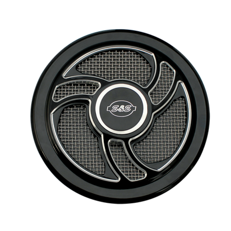 SSC Air Cleaner Kits - S&S Cycle Stealth Applications Torker Air Cleaner Cover w/ Machined Highlights - Gloss Black