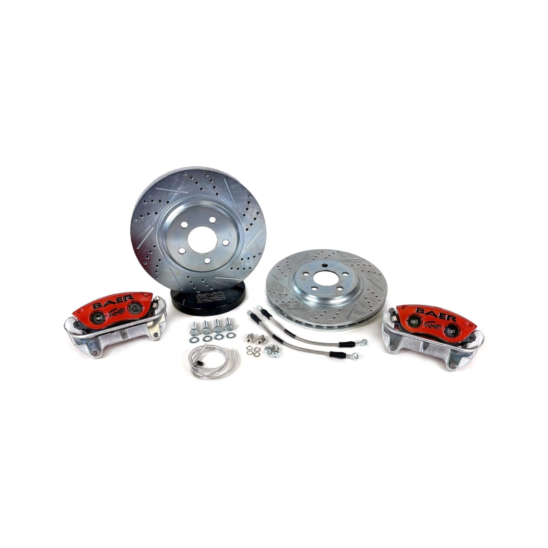 BAE Classic Series Brake Kits - Baer Brakes 79-93 Ford Mustang w/ 94-04 SN95 Spindles 13in Classic Series Front Brake Kit - Red