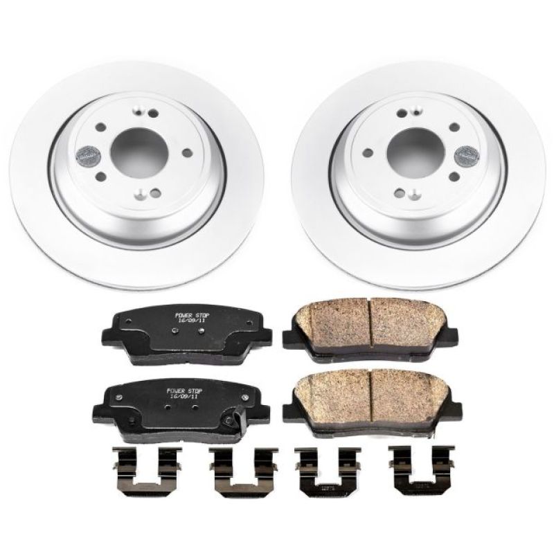 PSB Z17 Evolution Coated Kit - Power Stop 11-16 Hyundai Equus Rear Z17 Evolution Geomet Coated Brake Kit
