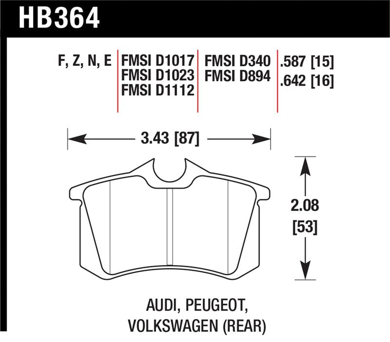 HAWK HP+ Brake Pad Sets - Hawk HP+ Street Brake Pads