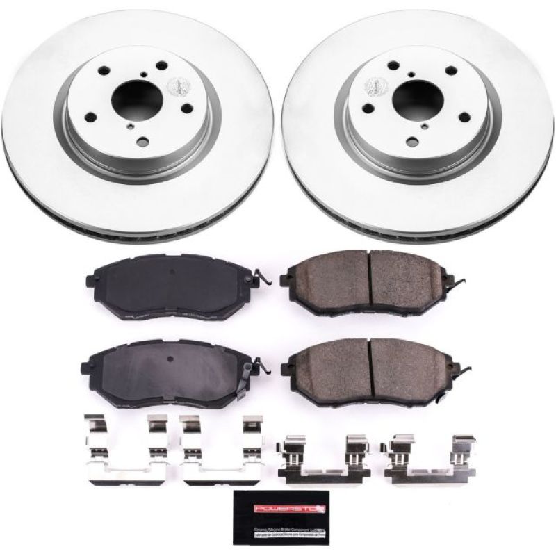 PSB Z17 Evolution Coated Kit - Power Stop 06-07 Subaru B9 Tribeca Front Z17 Evolution Geomet Coated Brake Kit