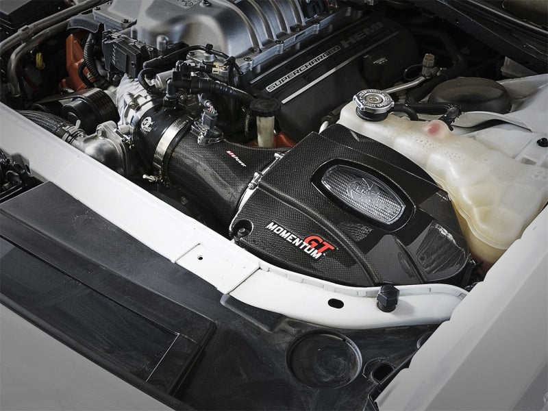 AFE Black Series Carbon Fiber Cold Air Intakes - aFe Momentum GT Black Series Carbon Fiber CAIS 15-16 Dodge Challenger SRT Hellcat V8-6.2L (sc)
