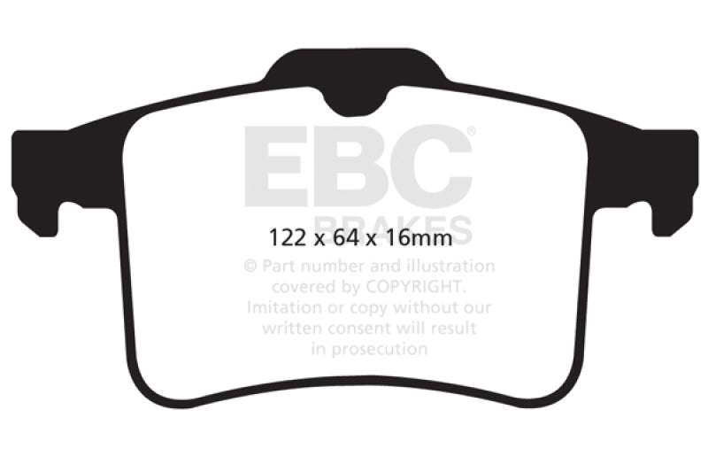 EBC Redstuff Brake Pad Sets - EBC 10-15 Jaguar XF 5.0 Supercharged (470) Redstuff Rear Brake Pads