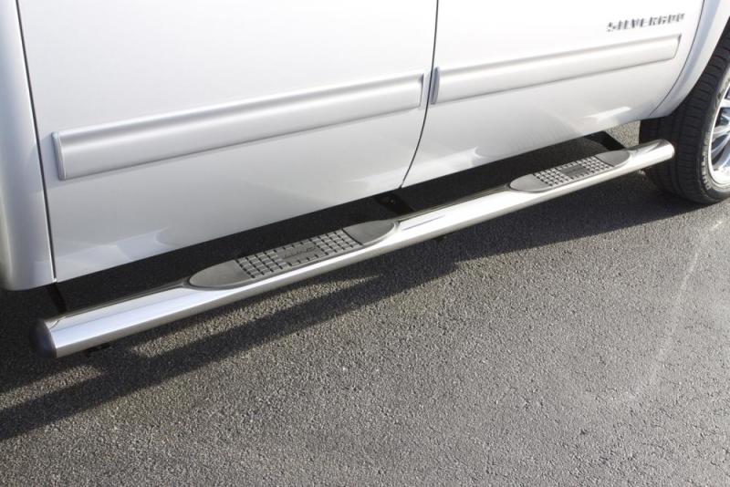 LND Nerf Bars - Polished - Lund 15-18 Ford F-150 SuperCrew 4in. Oval Straight SS Nerf Bars - Polished