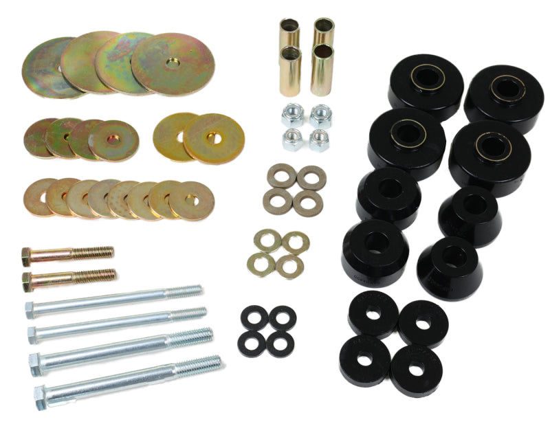 ES Body Mounts - Black - Energy Suspension 67-68 Chevrolet C-10 Pickup Black Body Mount Set