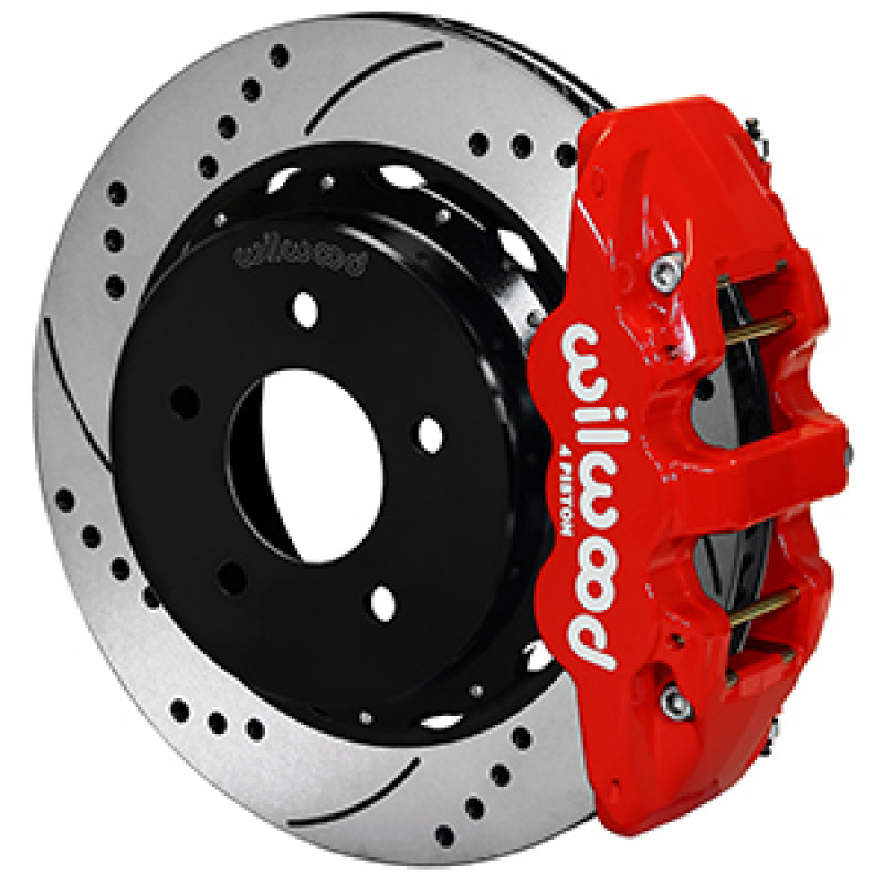 WIL Aero Brake Kit - Wilwood 88-98 GM C1500 Aero4 SRP Rear Brake Kit 14in Rotor - Red