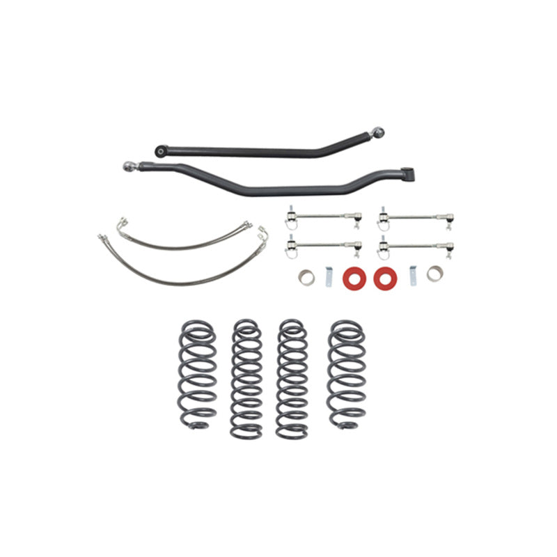 BT Lift Kit w Shocks - Belltech 07-17 Jeep Wrangler Rubicon Unlimited JK 4dr 4in Trail Perf Lift Kit w/ Rear Sway Bar