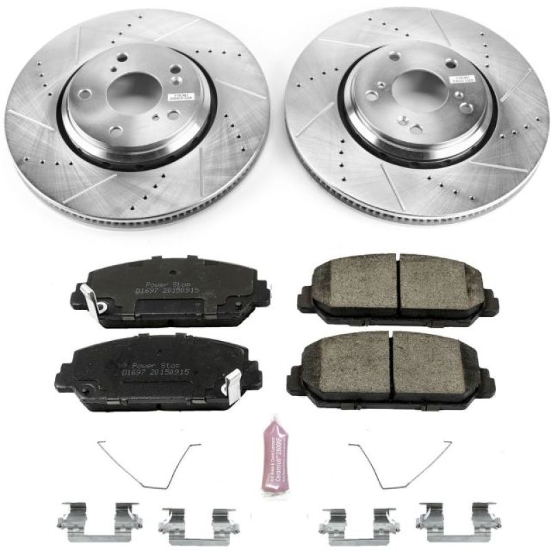 PSB Z23 Evolution Kit - Power Stop 17-20 Honda Civic Front Z23 Evolution Sport Brake Kit