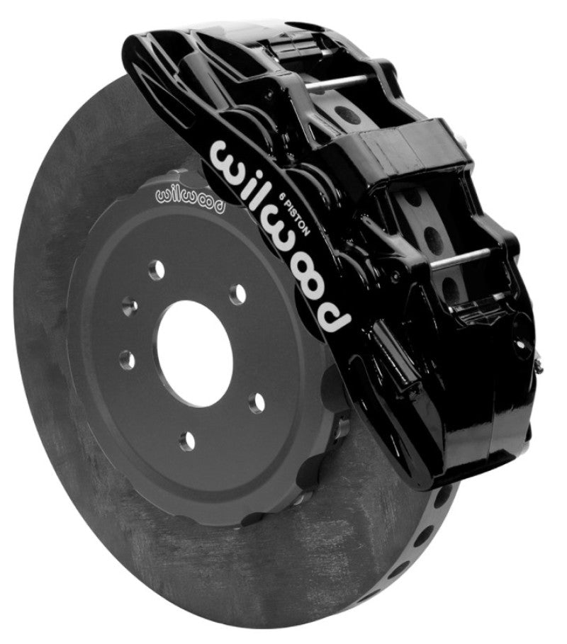 WIL SX6R Brake Kit - Wilwood Sx6R WCCB Carbon-Ceramic 2014-2019 C7 Corvette All Front Big Brake Kit - Black