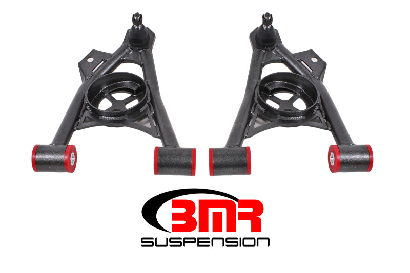 BMR Control Arms - BMR 94-04 Ford Mustang Non-Adj. A-Arms Lower (Poly) w/ Spring Pocket - Black Hammertone