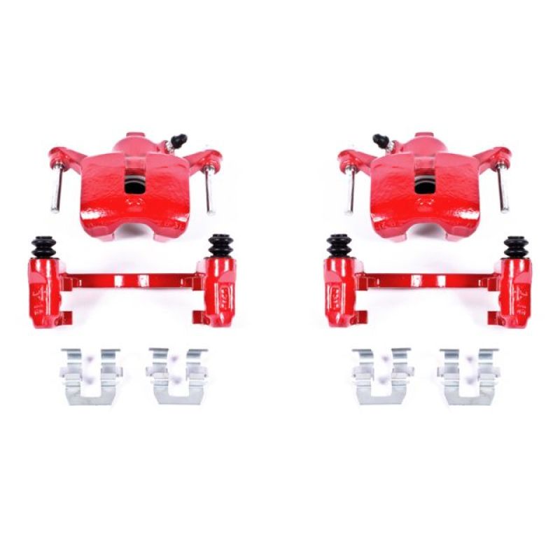 PSB Red Calipers - Power Stop 08-09 Buick Allure Rear Red Calipers w/Brackets - Pair