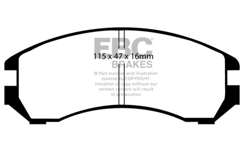 EBC Greenstuff Brake Pad Sets - EBC 86-87 Nissan Pulsar NX 1.6 SE Greenstuff Front Brake Pads
