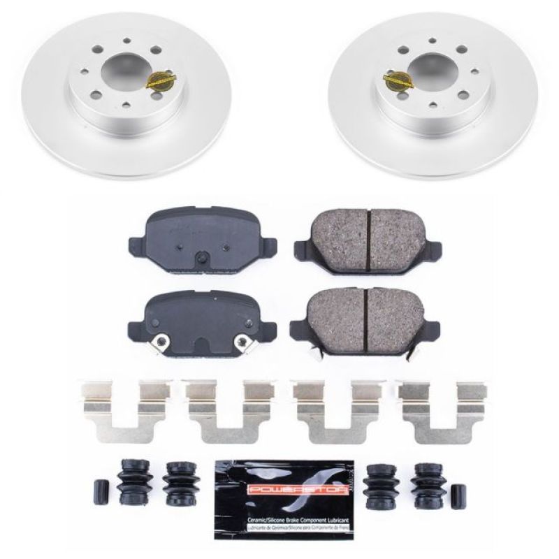PSB Z23 Evolution Coated Kit - Power Stop 13-18 Fiat 500 Rear Z23 Evolution Sport Coated Brake Kit