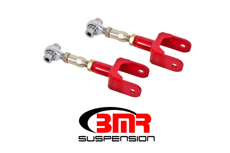 BMR Control Arms - BMR 79-04 Fox Mustang Upper Control Arms On-Car Adj. Rod Ends - Red