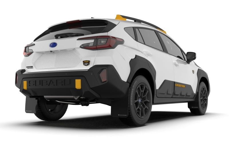 RAL UR Blk Flap/Rd Logo - Rally Armor 24-25 Subaru Crosstrek (Wilderness Only) Black UR Mud Flap W/Red Logo - No Drilling Req