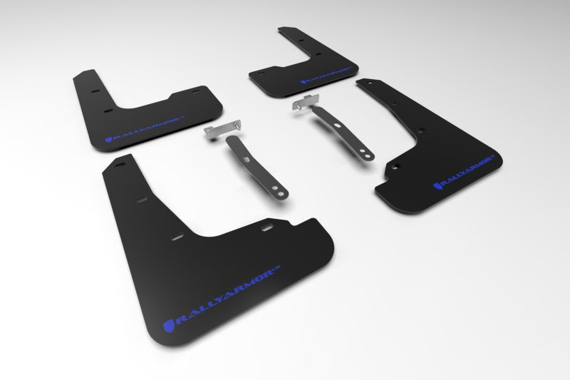 RAL UR Blk Flap/Blue Logo - Rally Armor 21-23 Hyundai Elantra Black UR Mud Flap w/Blue Logo