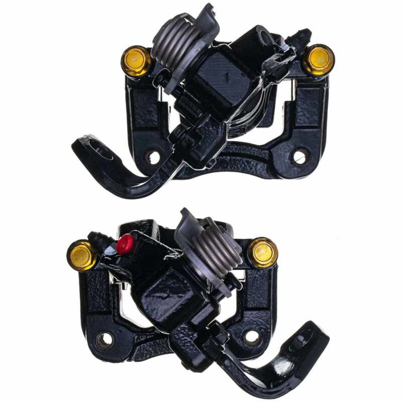 PSB Black Calipers - Power Stop 06-11 Acura CSX Rear Black Caliper - Pair w/Bracket