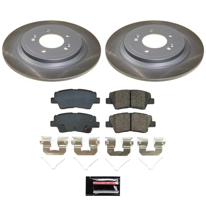 PSB Semi-Coated Rotor Kits - Power Stop 19-22 Hyundai Nexo Rear Semi-Coated Rotor Kit