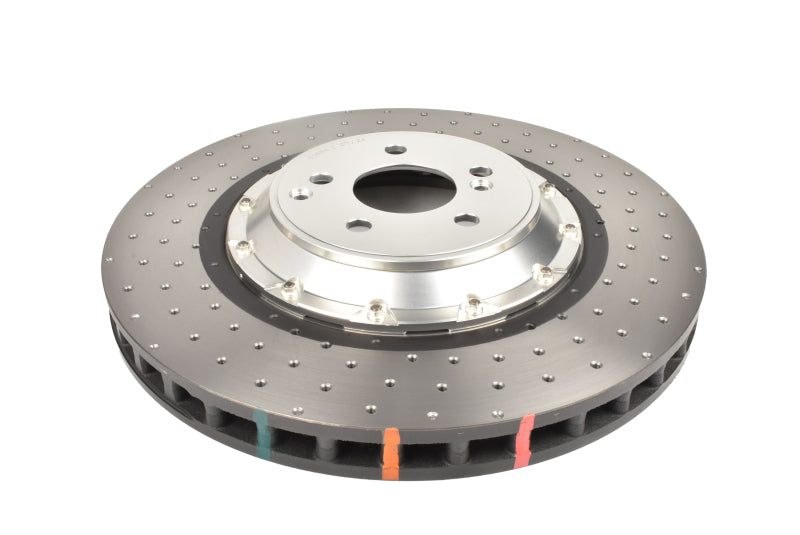 DBA 5000 Series Drilled Rotors - DBA 16-21 Mercedes-Benz C63 S AMG 5000 Series Drilled & Dimpled Front Brake Rotor w/Anodized Hat