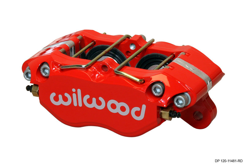 WIL Dynapro Caliper - Wilwood Caliper-Dynapro Dust-Boot 5.25in Mount - Red 1.38in Pistons .81in Disc