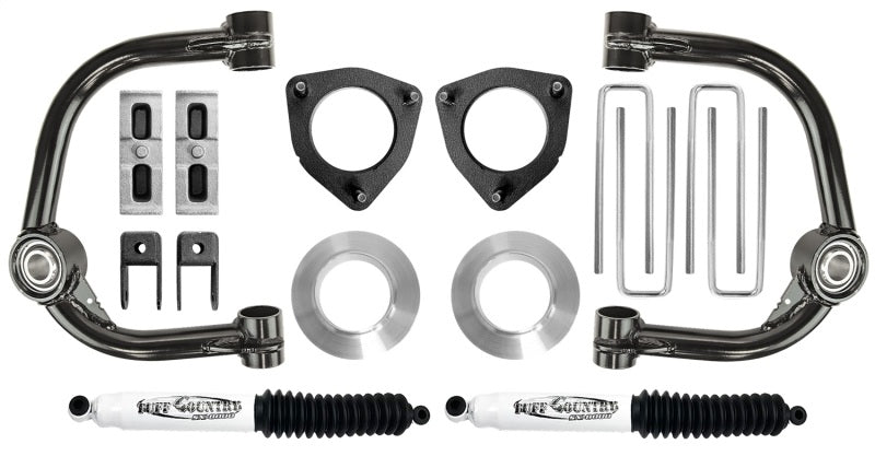TUF Lift Kits - Tuff Country 19-23 Chevy 1500 4x4 4in Lift Kit w/ Upper Control Arms & Shocks