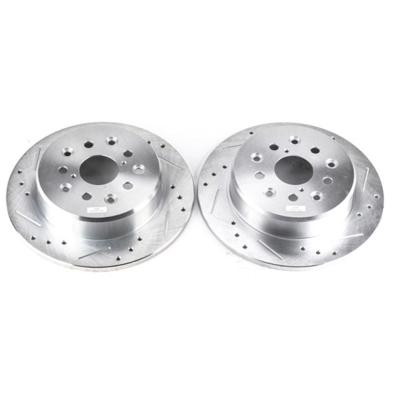 PSB Evolution Drill/Slot Rotor - Power Stop 98-05 Lexus GS300 Rear Evolution Drilled & Slotted Rotors - Pair