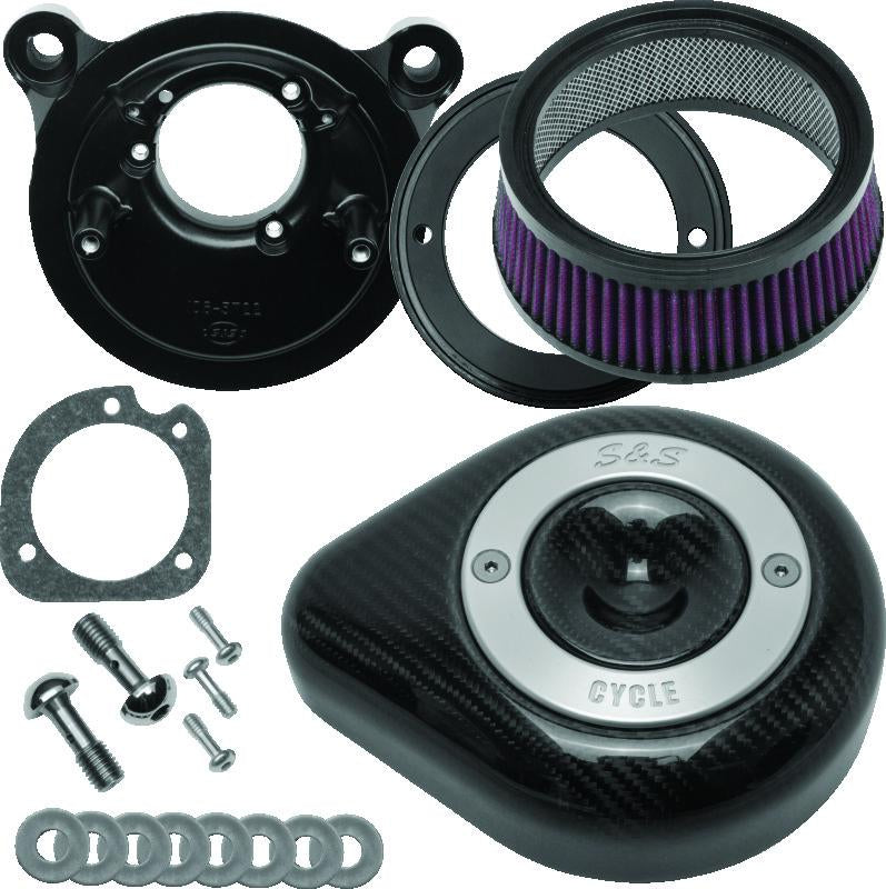 SSC Air Cleaner Kits - S&S Cycle 01-15 Fuel-Injected Softail Models Stealth Air Cleaner Kit w/ Carbon Fiber Cover