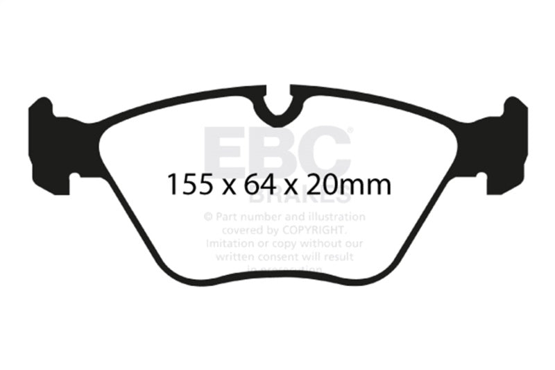 EBC Greenstuff Brake Pad Sets - EBC 04-06 BMW X3 2.5 (E83) Greenstuff Front Brake Pads