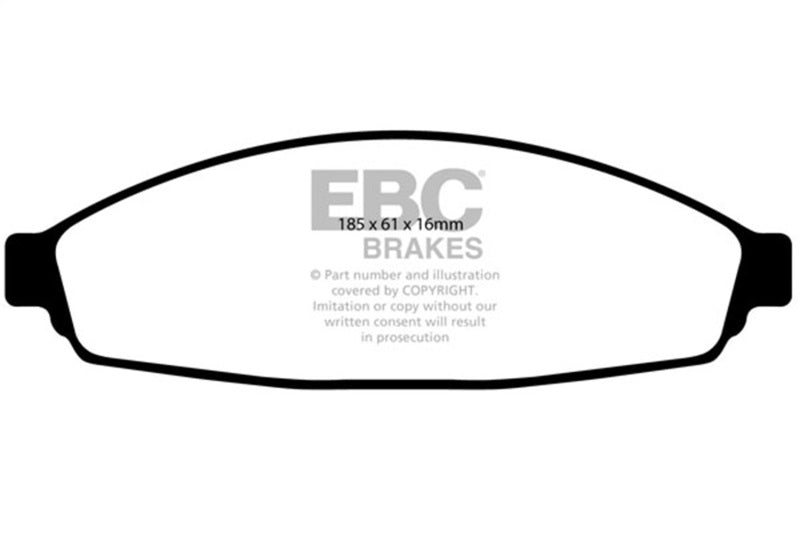 EBC Greenstuff Brake Pad Sets - EBC 03+ Ford Crown Victoria 4.6 Greenstuff Front Brake Pads