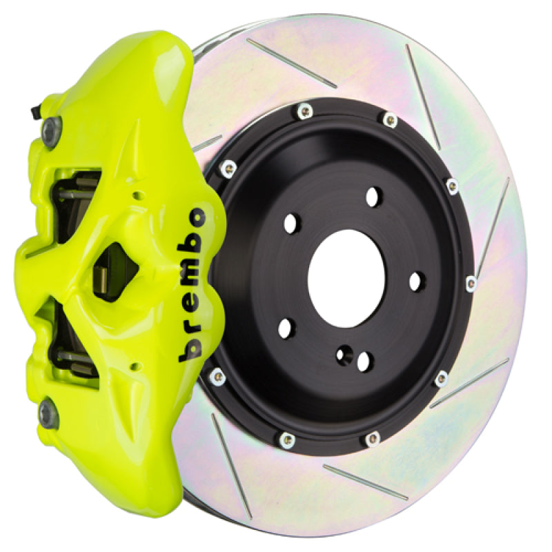 BRB Big Brake Kits - Brembo 23+ Z (RZ34) Front GT BBK 6 Piston Cast 380x34 2pc Rotor Slotted Type-1- Fluo. Yellow
