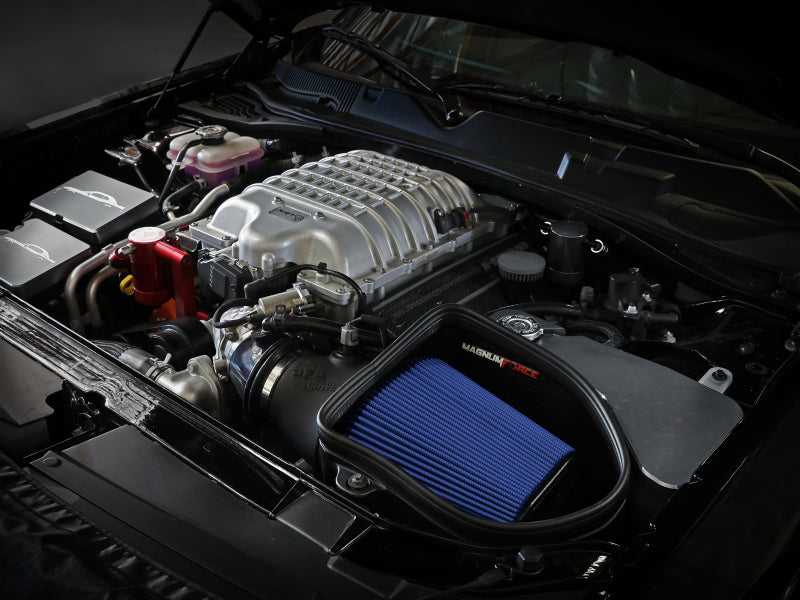 AFE Magnum FORCE Stage-2 Cold Air Intakes - aFe 19-23 Dodge Challenger Hellcat V8-6.2L (sc) Magnum FORCE Stage2 Cold Air Intake System w/Pro 5R