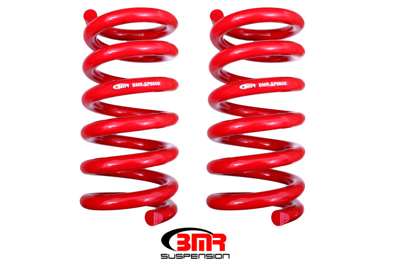 BMR Lowering Springs - BMR 15-17 S550 Mustang Rear Handling Version Lowering Springs - Red