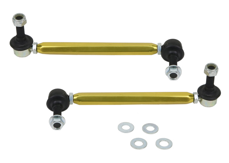 WL Sway Bar Links - Whiteline Universal Sway Bar - Link Assembly Heavy Duty Adjustable 12mm Steel Ball/Ball Style