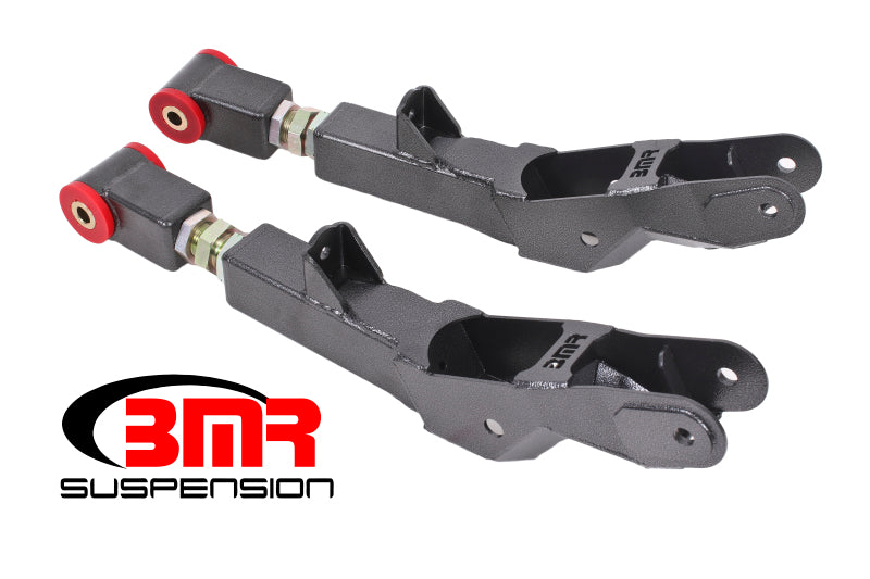 BMR Control Arms - BMR 10-15 5th Gen Camaro Rear Lower Control Arms On-Car Adj. (Polyurethane) - Black Hammertone