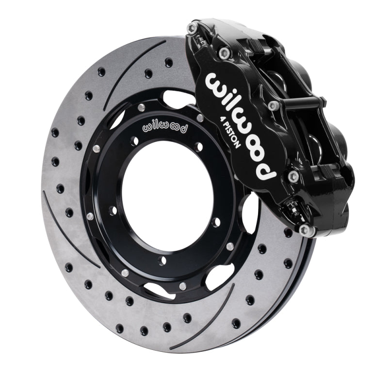 WIL Superlite Brake Kit - Wilwood 69-74 Porsche 911 Front Superlite Brake Kit 3in MT Drilled & Slotted Face - Black
