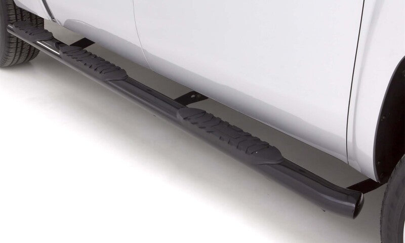 LND Nerf Bars - Black - Lund 2019 Chevy Silverado 1500 CC (5.5in Bed Rocker Panel) 5in. Oval WTW Steel Nerf Bars - Black