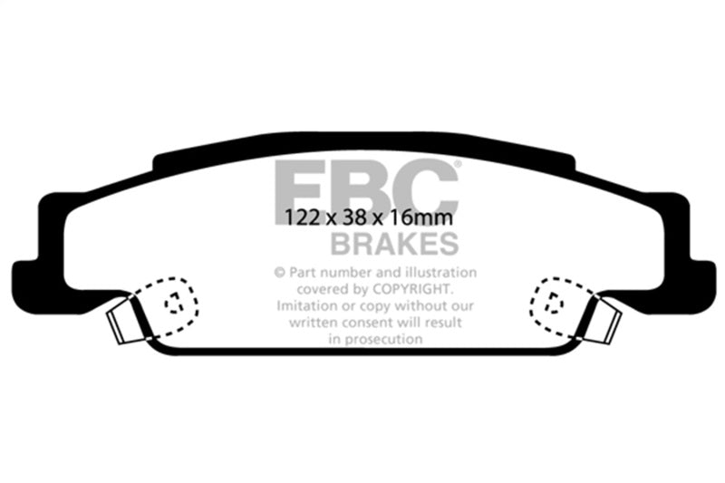 EBC Ultimax2 Brake Pad Sets - EBC 02-05 Cadillac CTS 2.6 Ultimax2 Rear Brake Pads