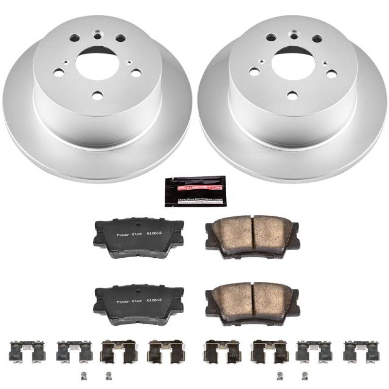 PSB Z17 Evolution Coated Kit - Power Stop 13-18 Lexus ES300h Rear Z17 Evolution Geomet Coated Brake Kit