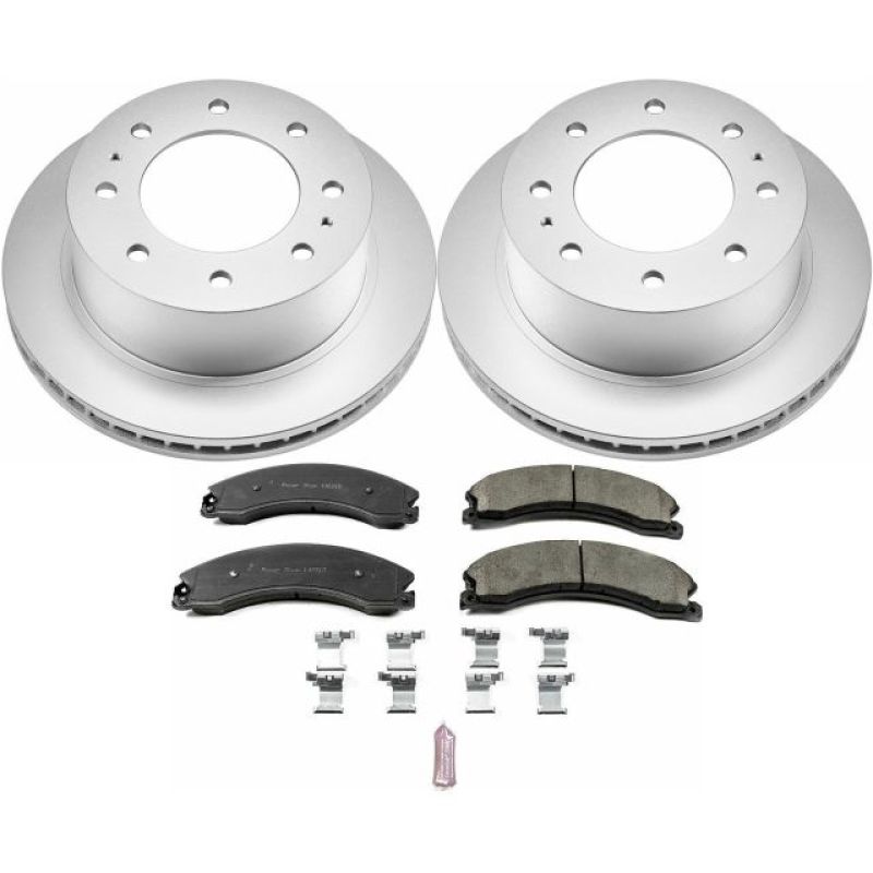 PSB Evolution Coated Rotor - Power Stop 15-19 GMC Sierra 2500 HD Rear Z17 Coated Brake Kit