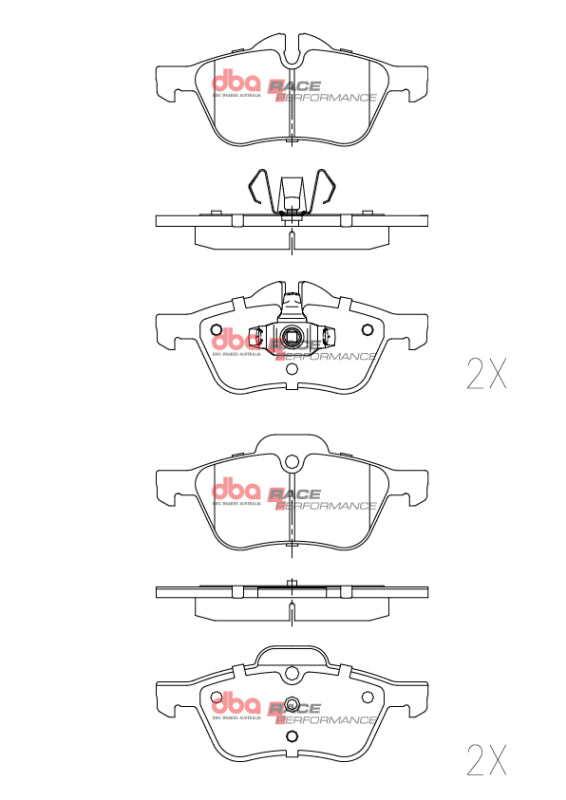 DBA RP Performance Brake Pads - DBA 02-14 Mini Cooper RP Performance Front Brake Pads