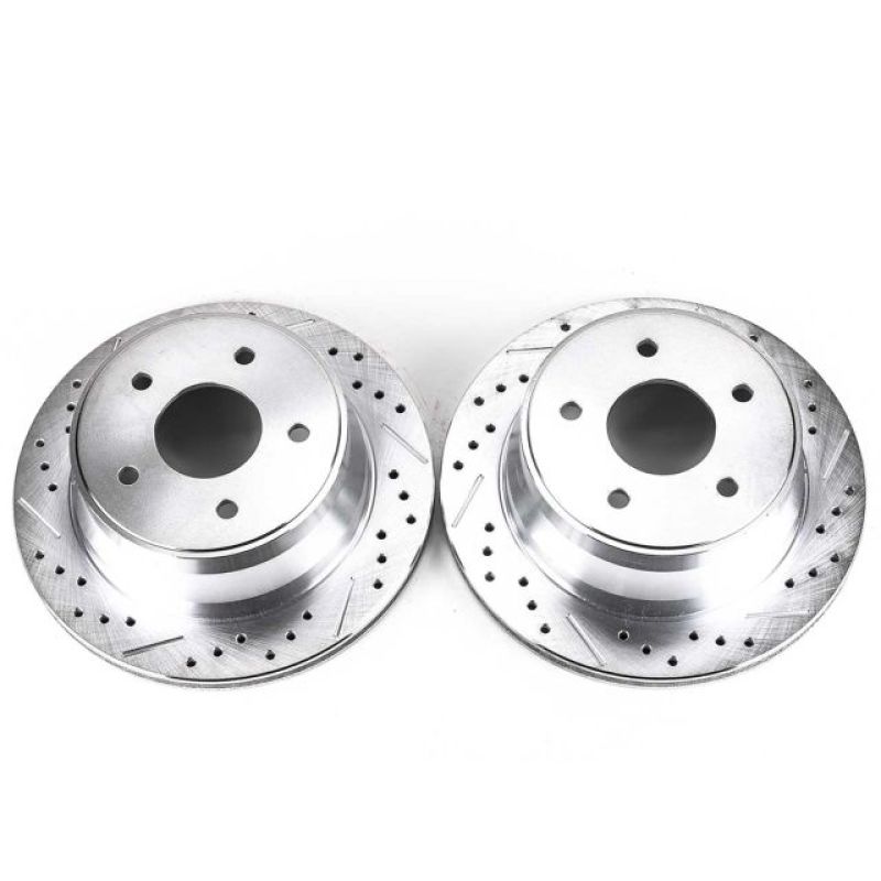PSB Evolution Drill/Slot Rotor - Power Stop 97-05 Chevrolet Blazer Rear Evolution Drilled & Slotted Rotors - Pair