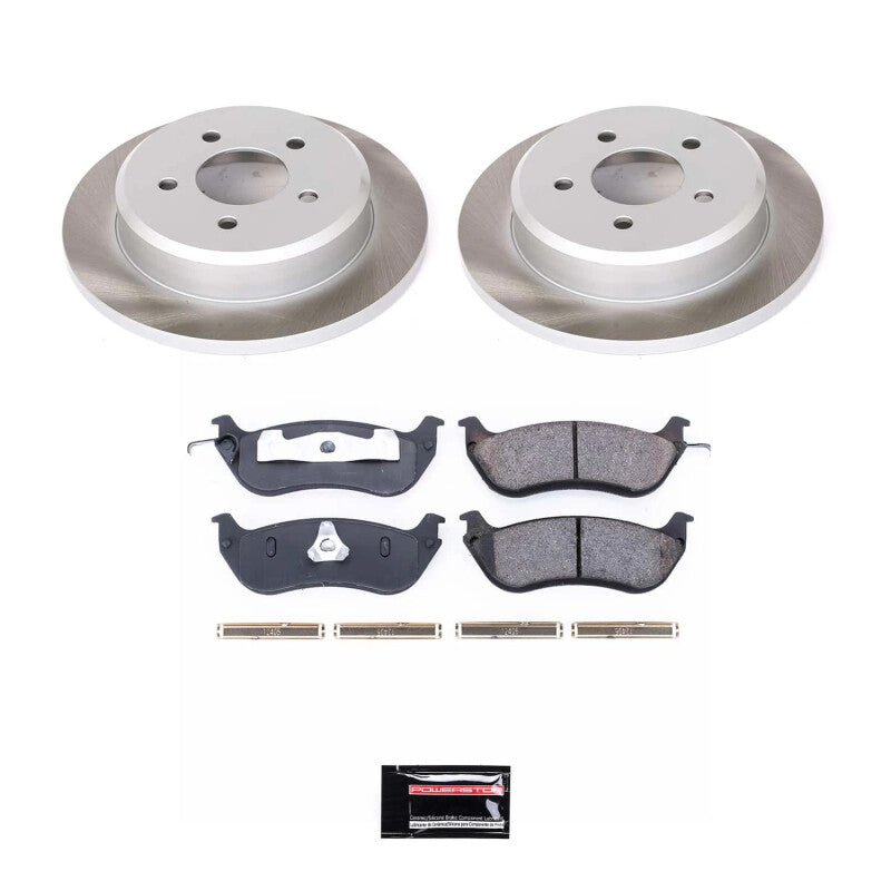PSB Semi-Coated Rotor Kits - Power Stop 96-02 Mercury Grand Marquis Rear Semi-Coated Rotor Kit