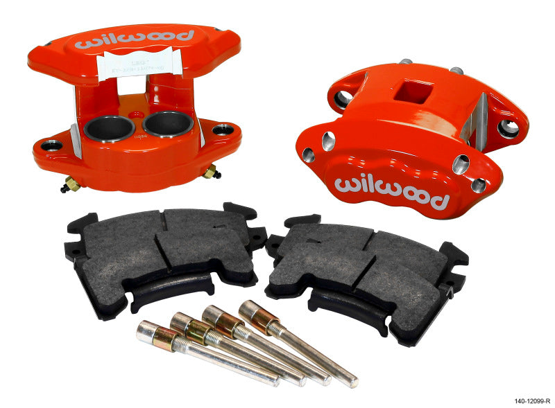 WIL D154 Brake Kit - Wilwood D154 Front Caliper Kit - Red 1.62 / 1.62in Piston 1.04in Rotor
